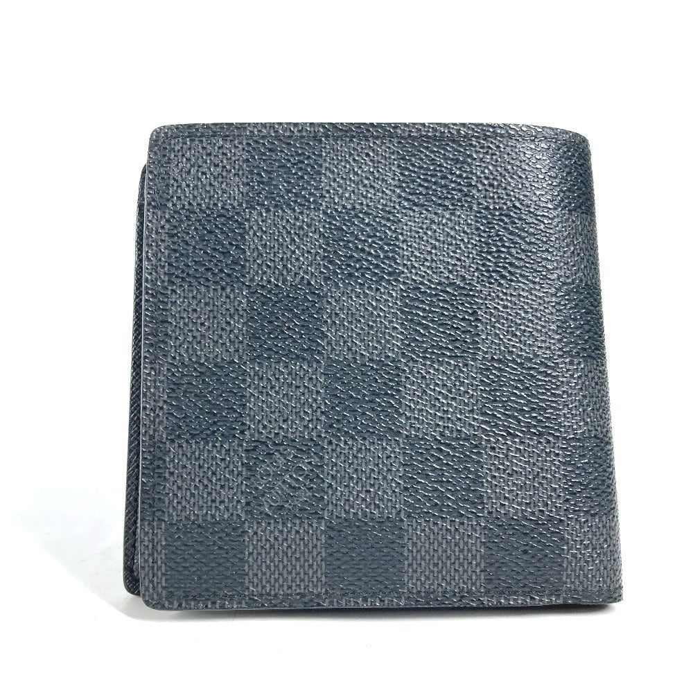 Louis Vuitton Folded N62664 Damier Grafitto Damier Canvas Black Wallet Case
