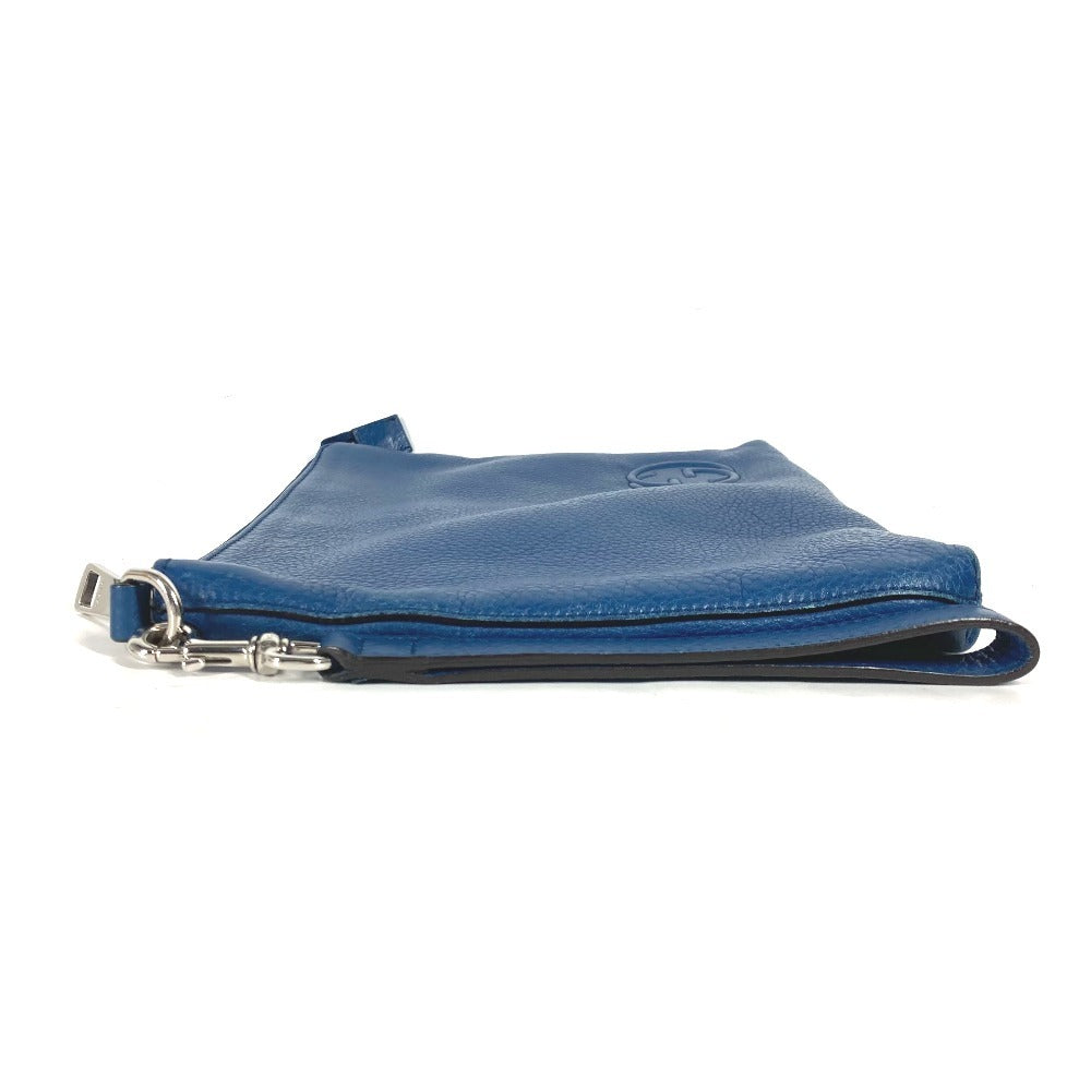 Gucci business GG Interlocking G Leather Blue Handbag
