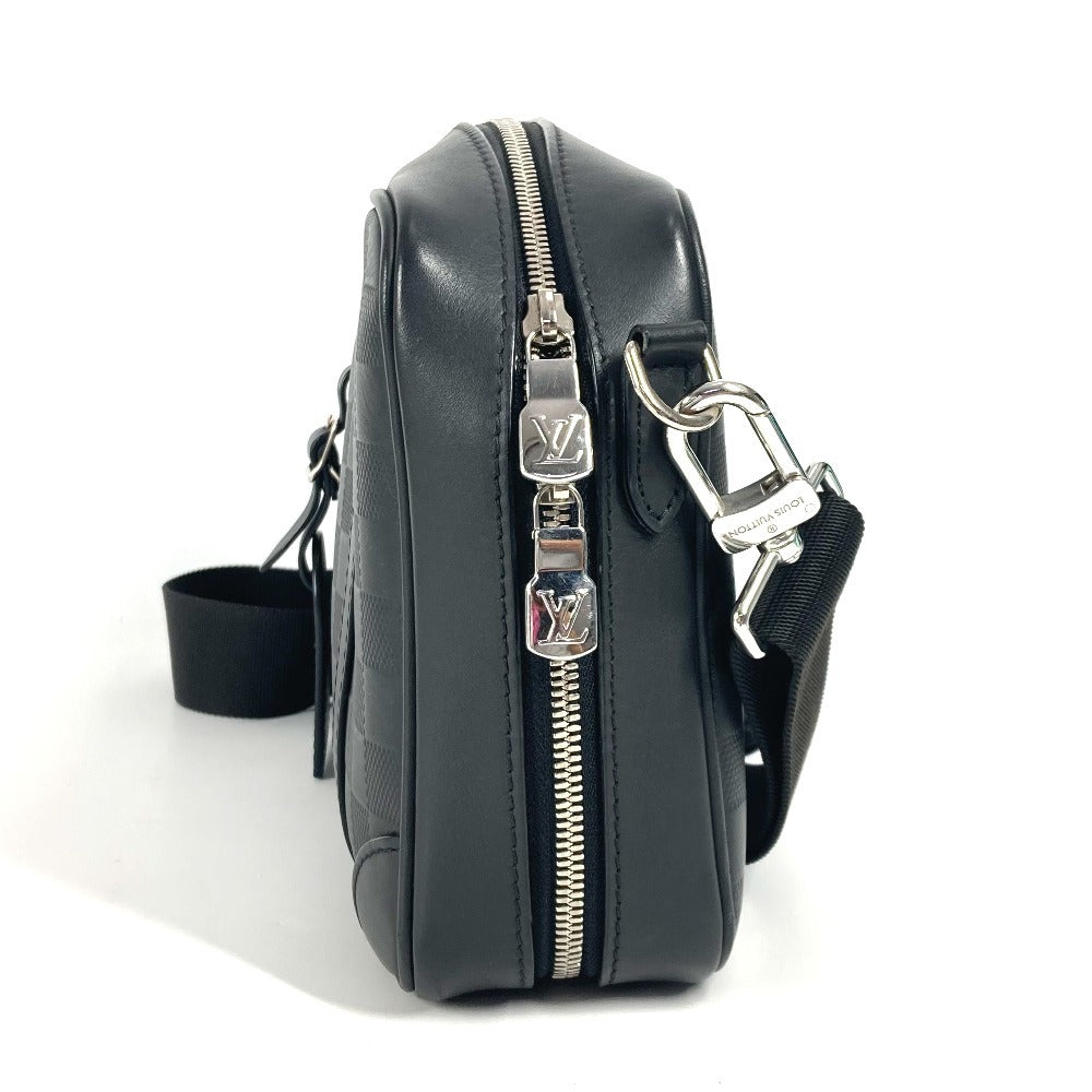 Louis Vuitton N45286 Damier Anfini Damier Anfini Leather Black Crossbody Bag
