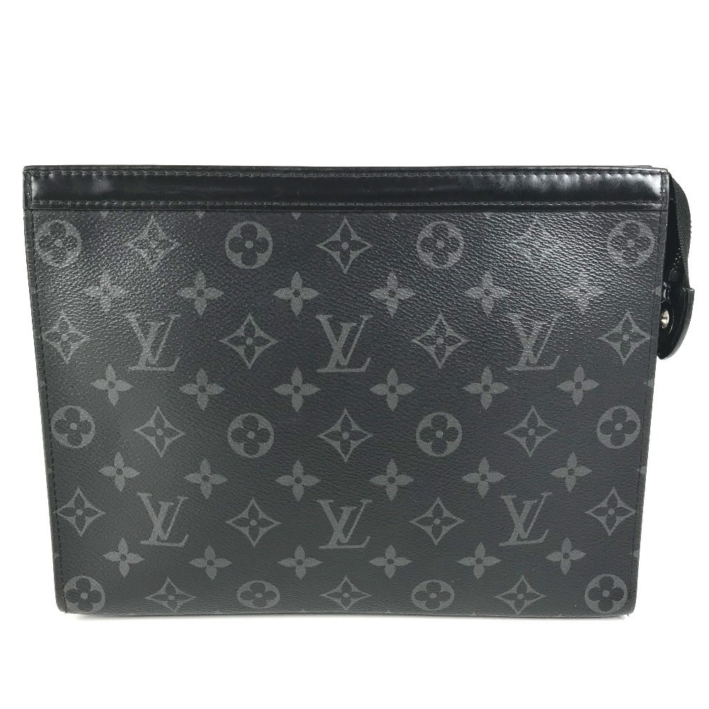 Louis Vuitton business M61692 Eclipse Pochette Monogram Canvas Black Clutch Bag