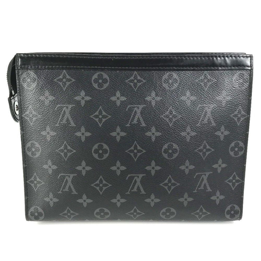 Louis Vuitton business M61692 Eclipse Pochette Monogram Canvas Black Clutch Bag