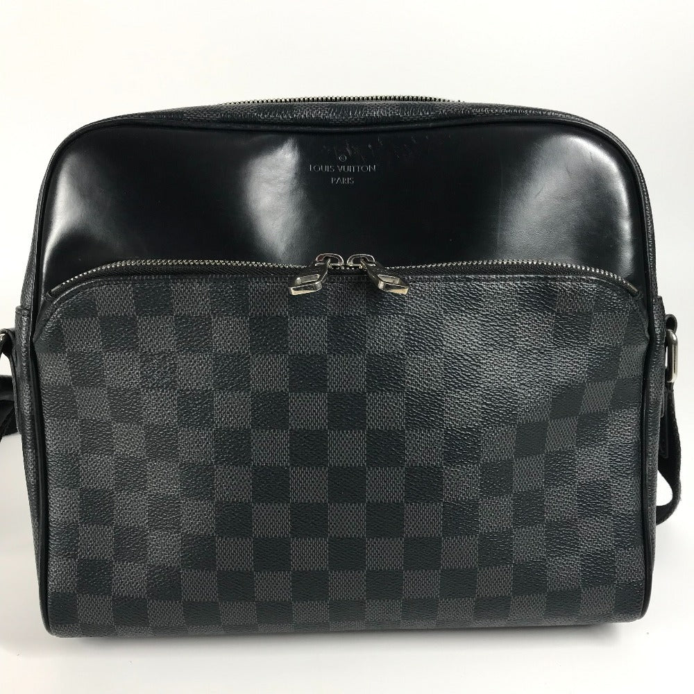 Louis Vuitton N41408 Damier Grafitto Damier Grafitte Canvas Black Shoulder Bag Ks 17
