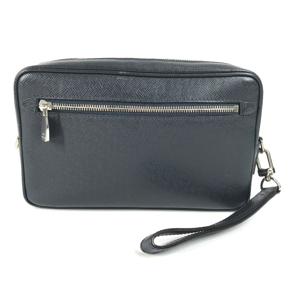 Louis Vuitton business M33423 Taiga Pochette Leather Navy Clutch Bag