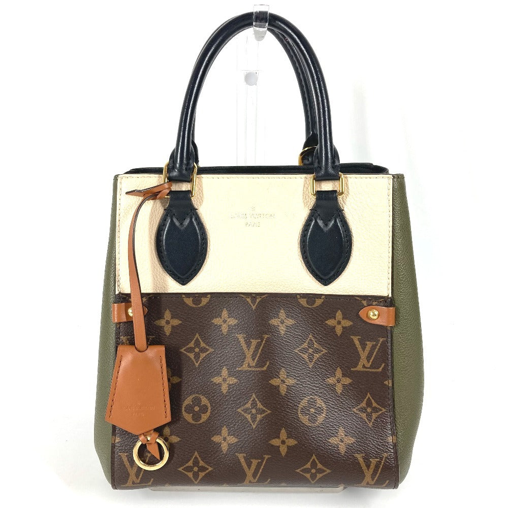 Louis Vuitton M45388 Fold PM Monogram Leather Canvas Brown Tote Bag