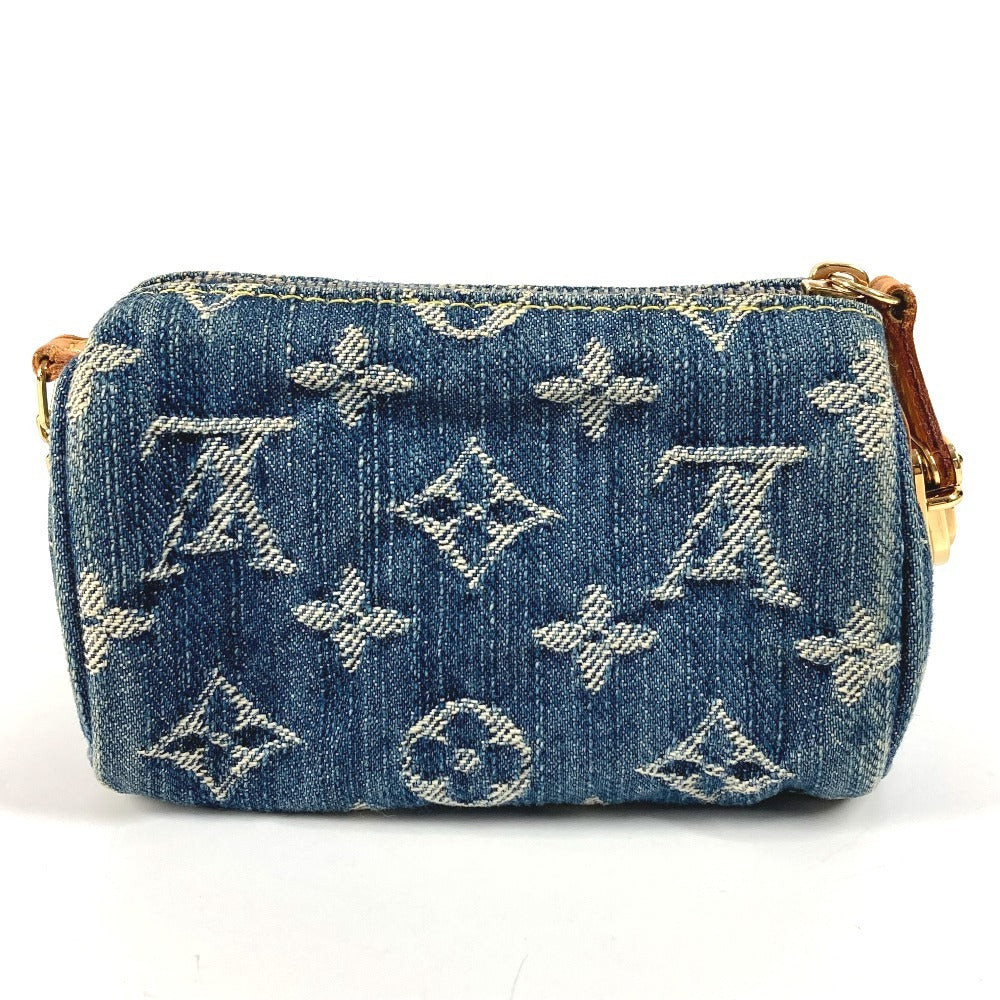 Louis Vuitton Pouch M95082 Truth Speedy PM Monogram Canvas Denim Blue Handbag