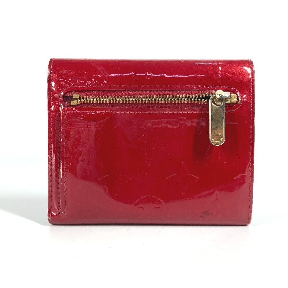 Louis Vuitton Trifold M91979 Vernis Portefeuille Monogram Red Wallet Case