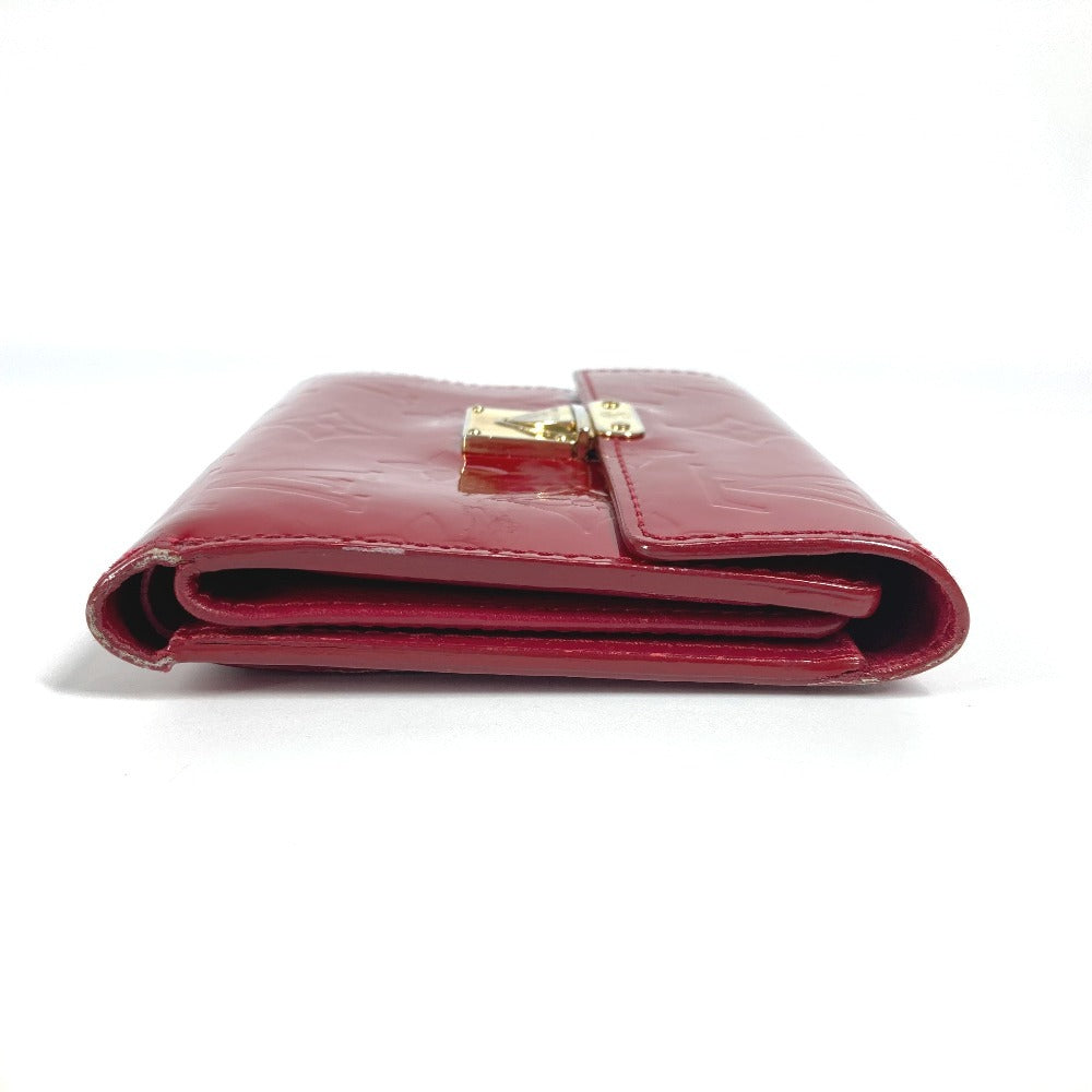 Louis Vuitton Trifold M91979 Vernis Portefeuille Monogram Red Wallet Case