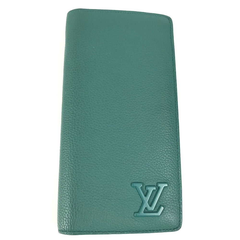 Louis Vuitton Long Purse M82279 Aerogram Portefeuille Leather Green Wallet Case