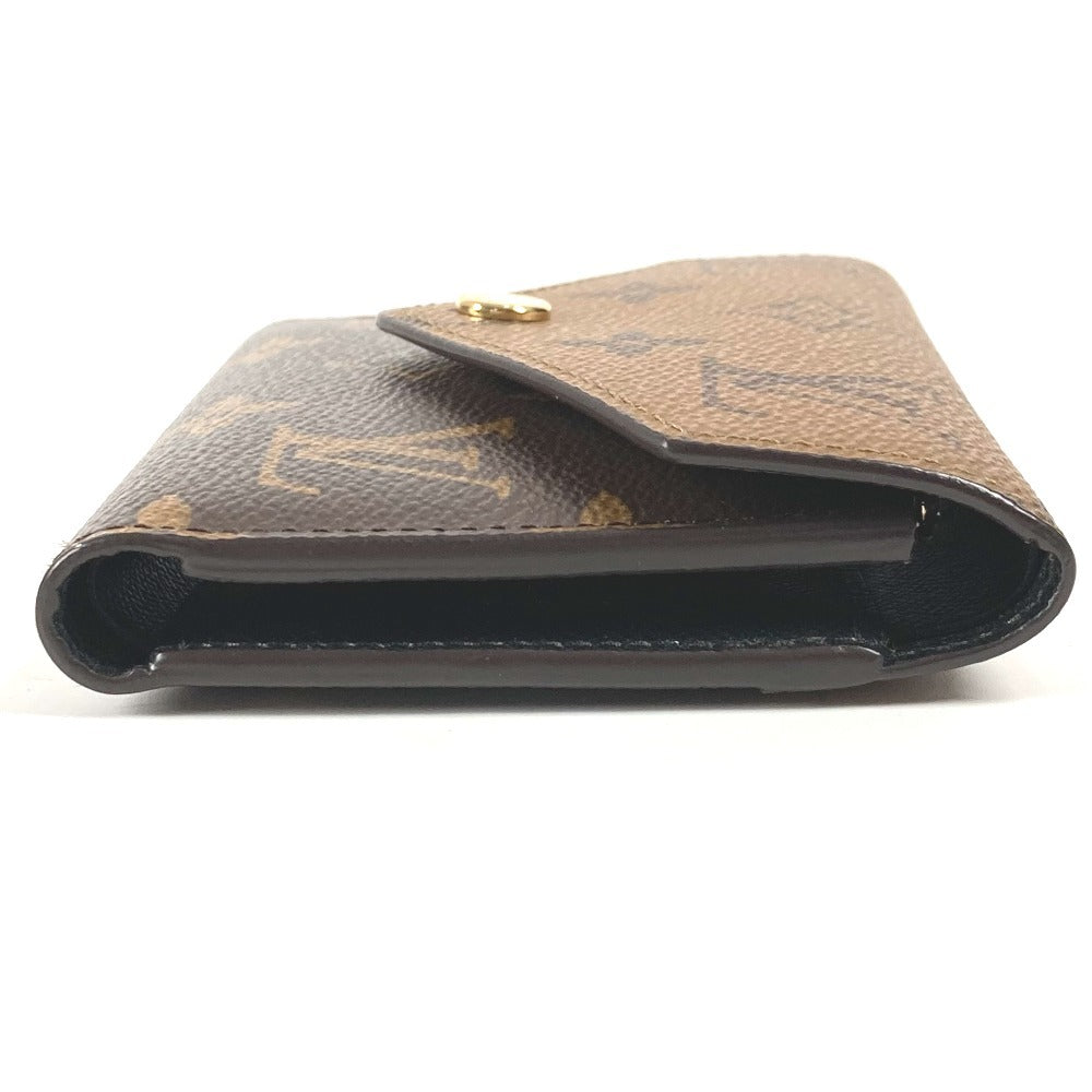 Louis Vuitton Trifold M81557 reverse Portefeuille Monogram Canvas Brown Wallet Case
