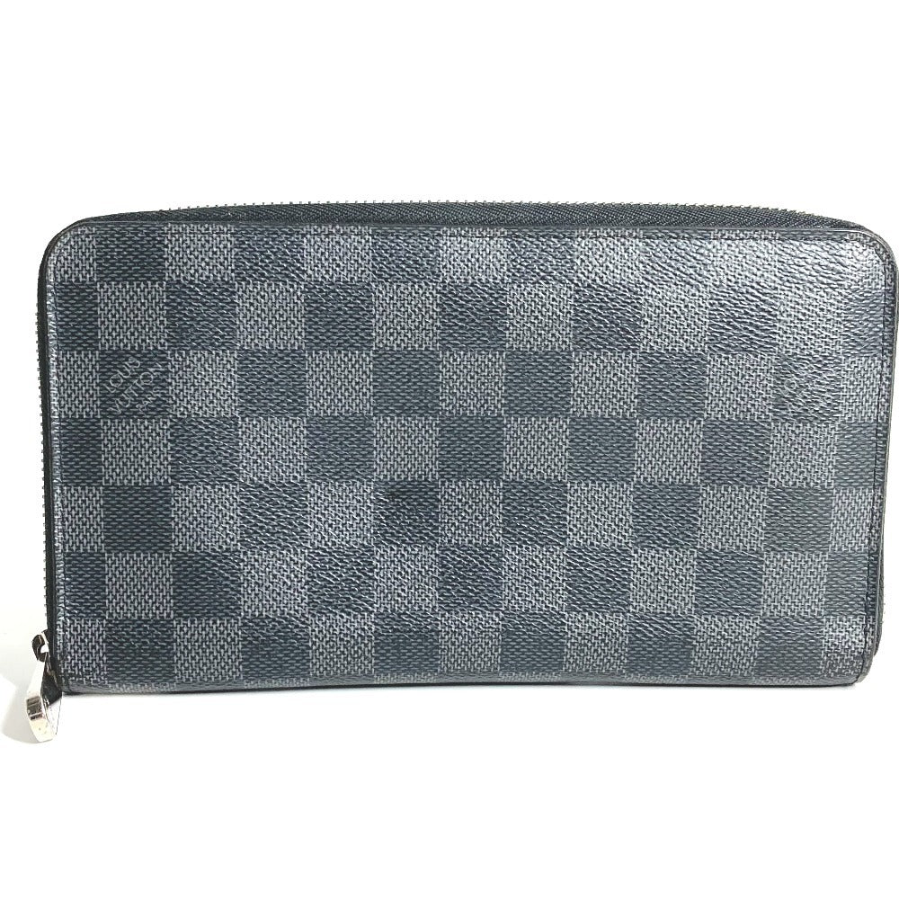 Louis Vuitton Long Purse N60111 Damier Grafitto Canvas Black Wallet Case
