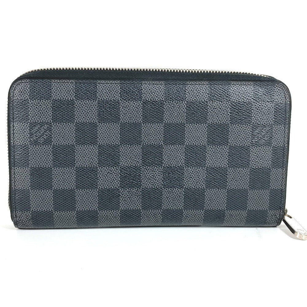 Louis Vuitton Long Purse N60111 Damier Grafitto Canvas Black Wallet Case