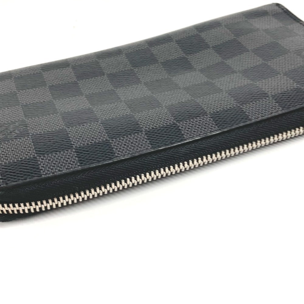 Louis Vuitton Long Purse N60111 Damier Grafitto Canvas Black Wallet Case