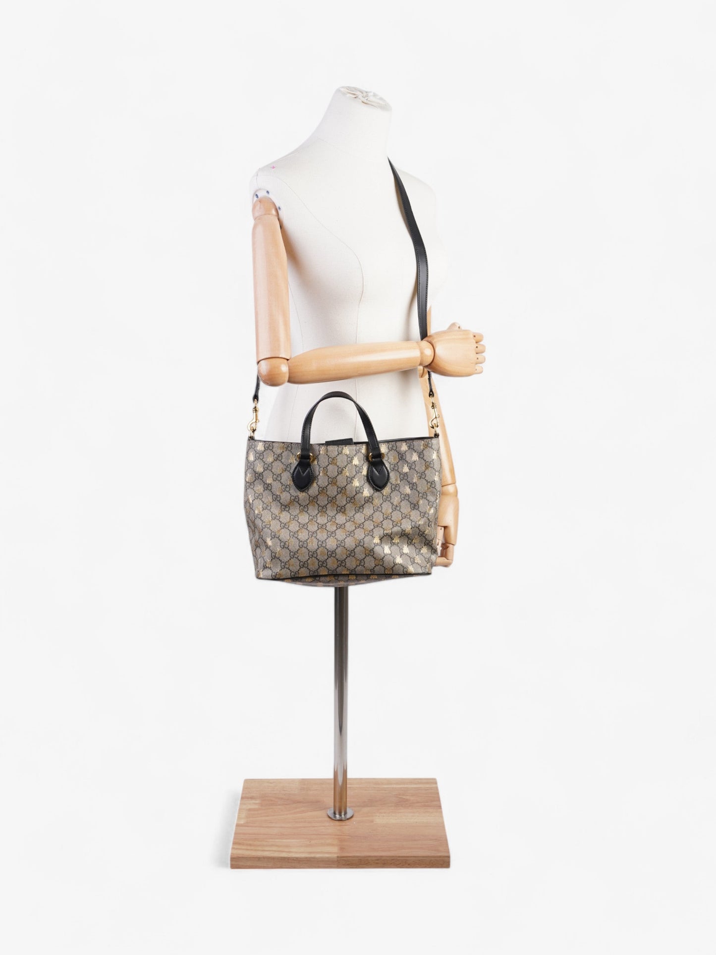 Gucci Bee Tote Supreme Coated Canvas Small Tote Bag