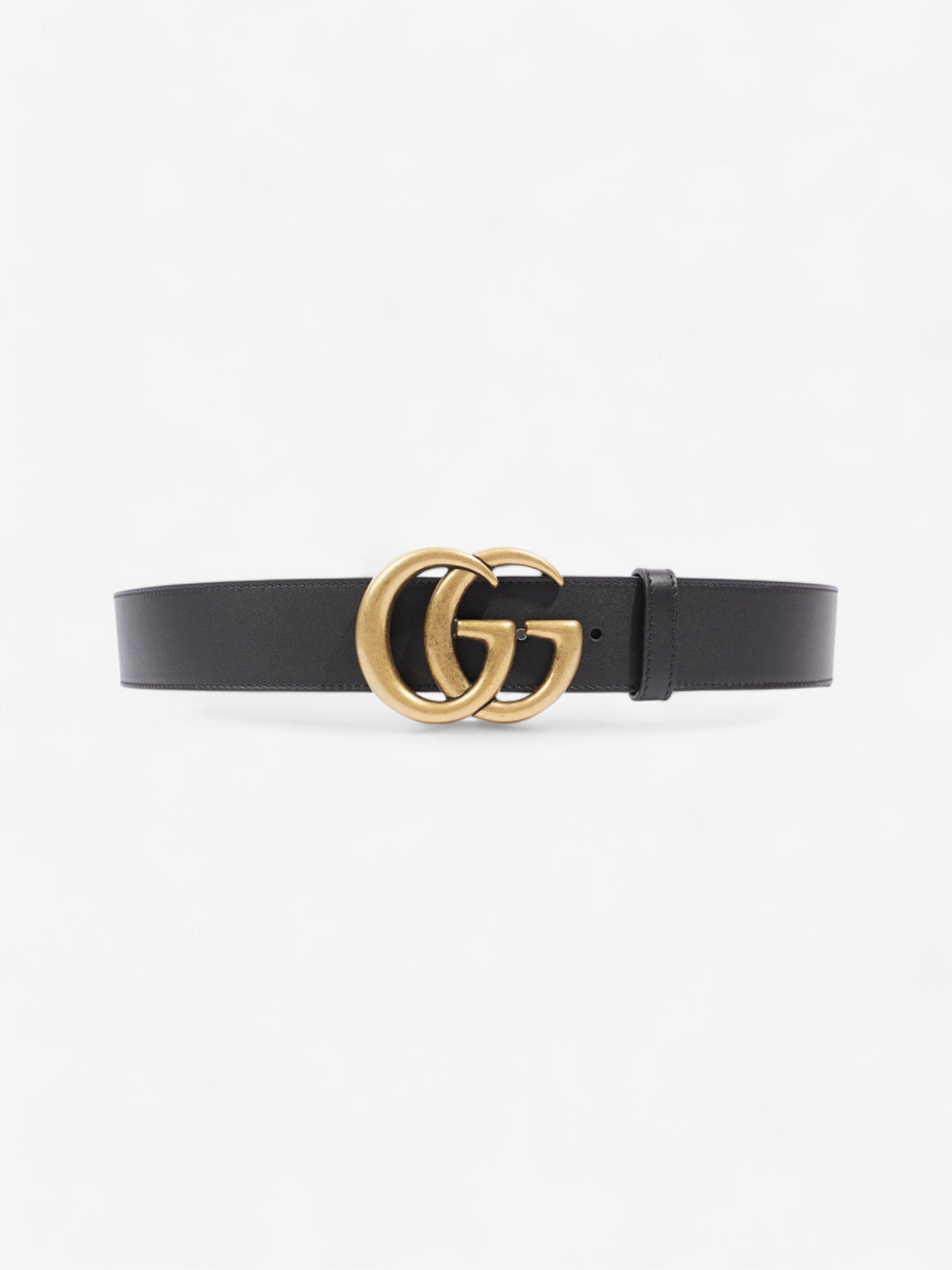 Gucci Marmont Wide Belt Handbag Leather Black Accessory 95Cm 38