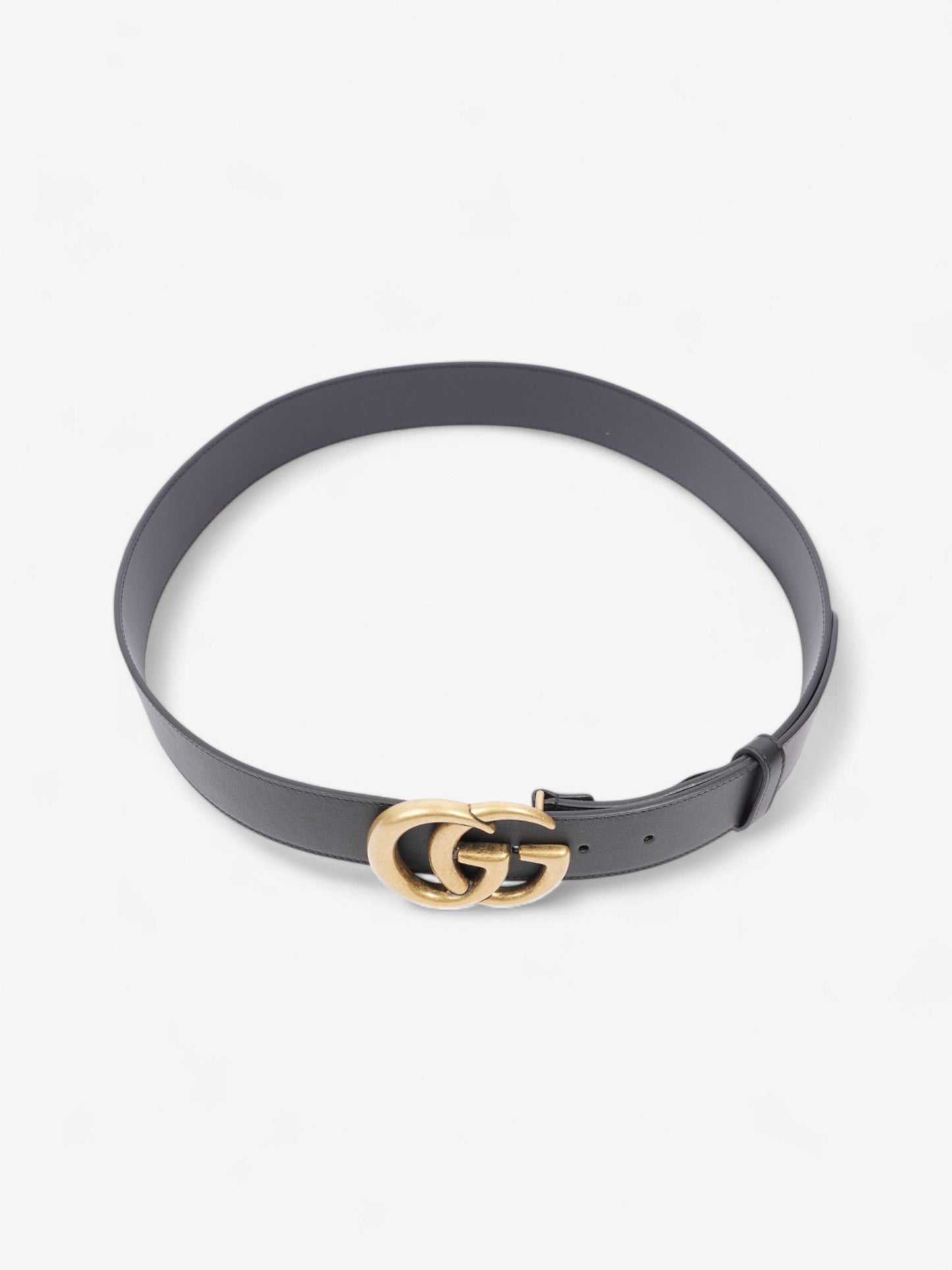 Gucci Marmont Wide Belt Handbag Leather Black Accessory 95Cm 38