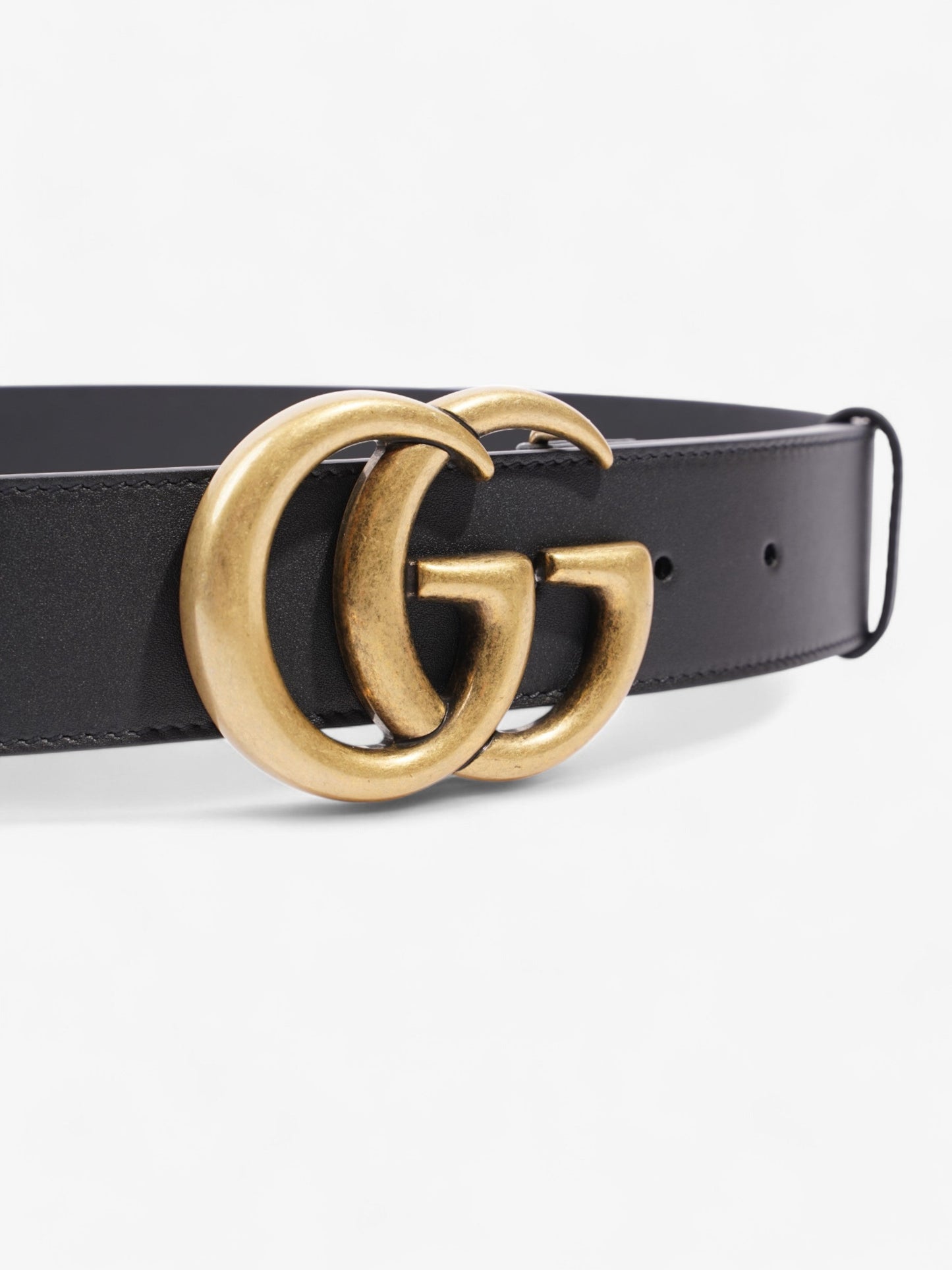 Gucci Marmont Wide Belt Handbag Leather Black Accessory 95Cm 38