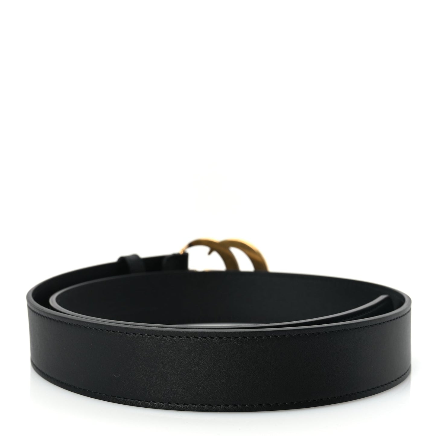 Gucci Calfskin Double G 30mm Belt 80 32 Black