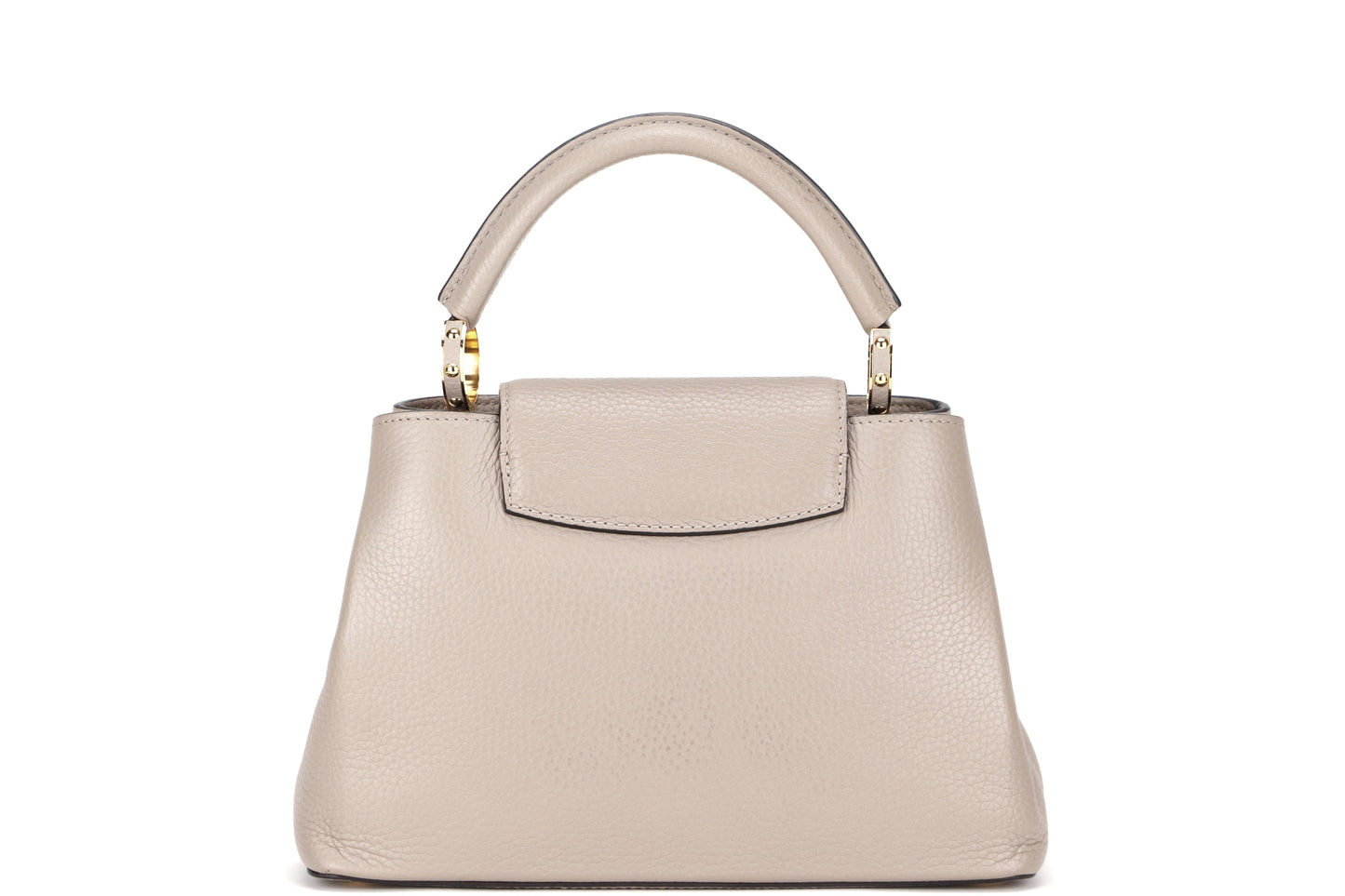 LOUIS VUITTON M94634 CAPUCINE BB (MI0166) GALET COLOR TAURILLON LEATHER GOLD HARFDWARE, WITH STRAP & DUST COVER