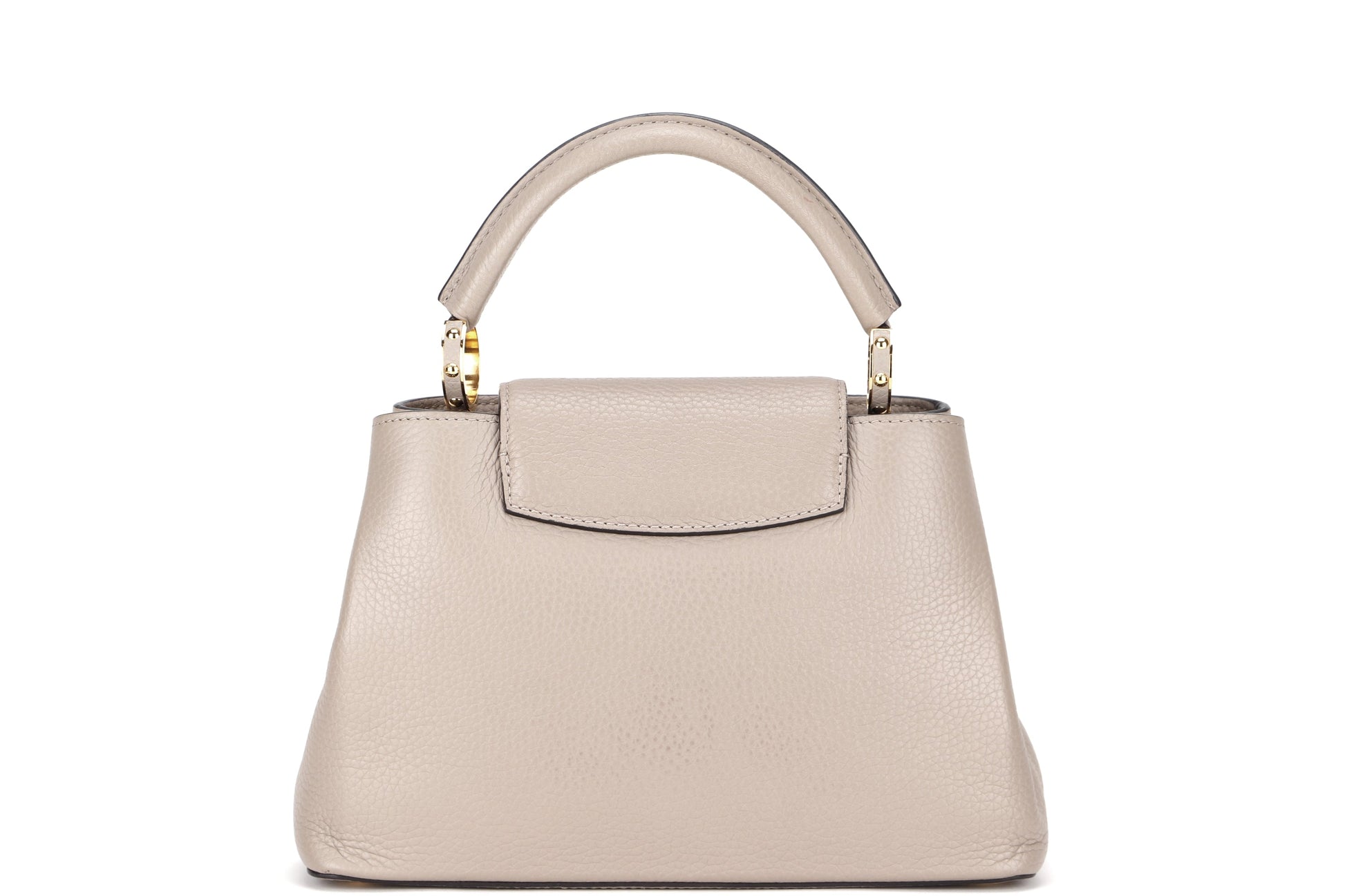 LOUIS VUITTON M94634 CAPUCINE BB (MI0166) GALET COLOR TAURILLON LEATHER GOLD HARFDWARE, WITH STRAP & DUST COVER