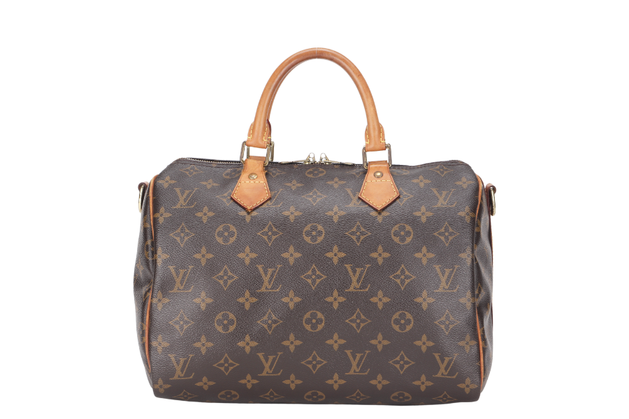LOUIS VUITTON SPEEDY BANDOULIERE 30 (M41112) BROWN MONOGRAM CANVAS WITH STRAP, LOCK&KEYS AND DUST COVER