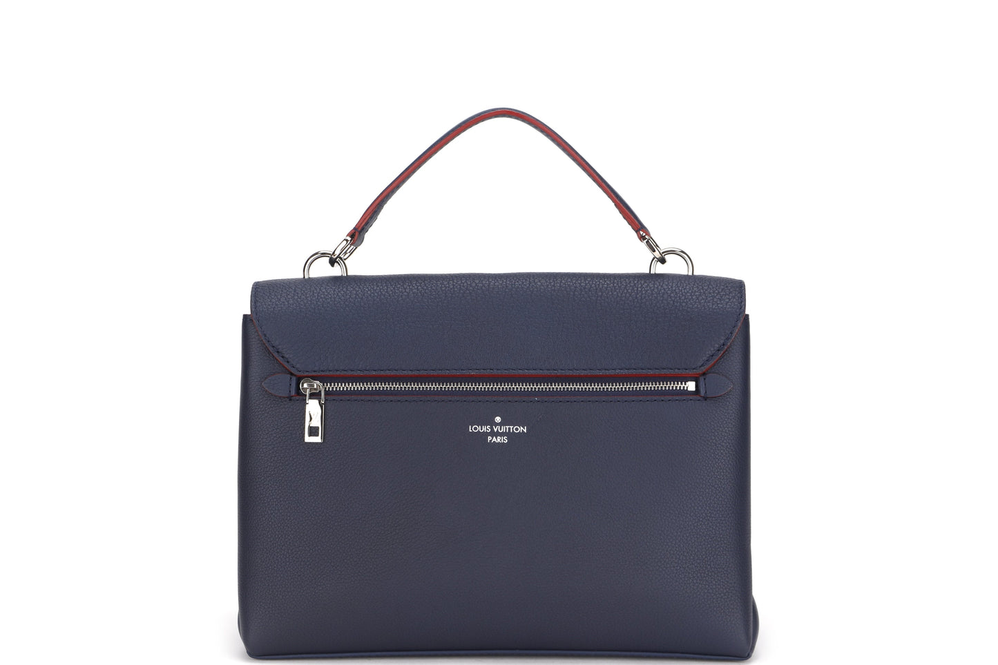 LOUIS VUITTON M53197 MYLOCKME SATCHEL 28CM (FL1129) MARINE ROUGE CALF LEATHER SILVER HARDWARE, WITH STRAP, DUST COVER & BOX