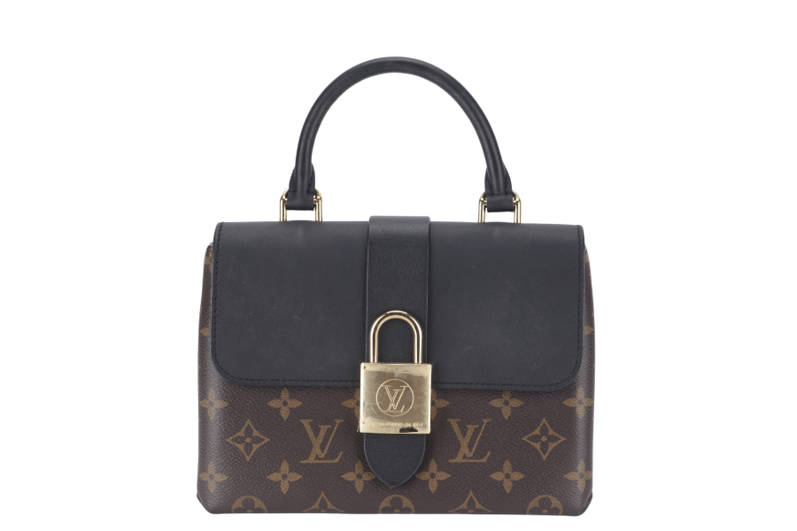 LOUIS VUITTON LOCKY BB (M44141) MONOGRAM CANVAS BLACK LEATHER GOLD HARDWARE WITH STRAP