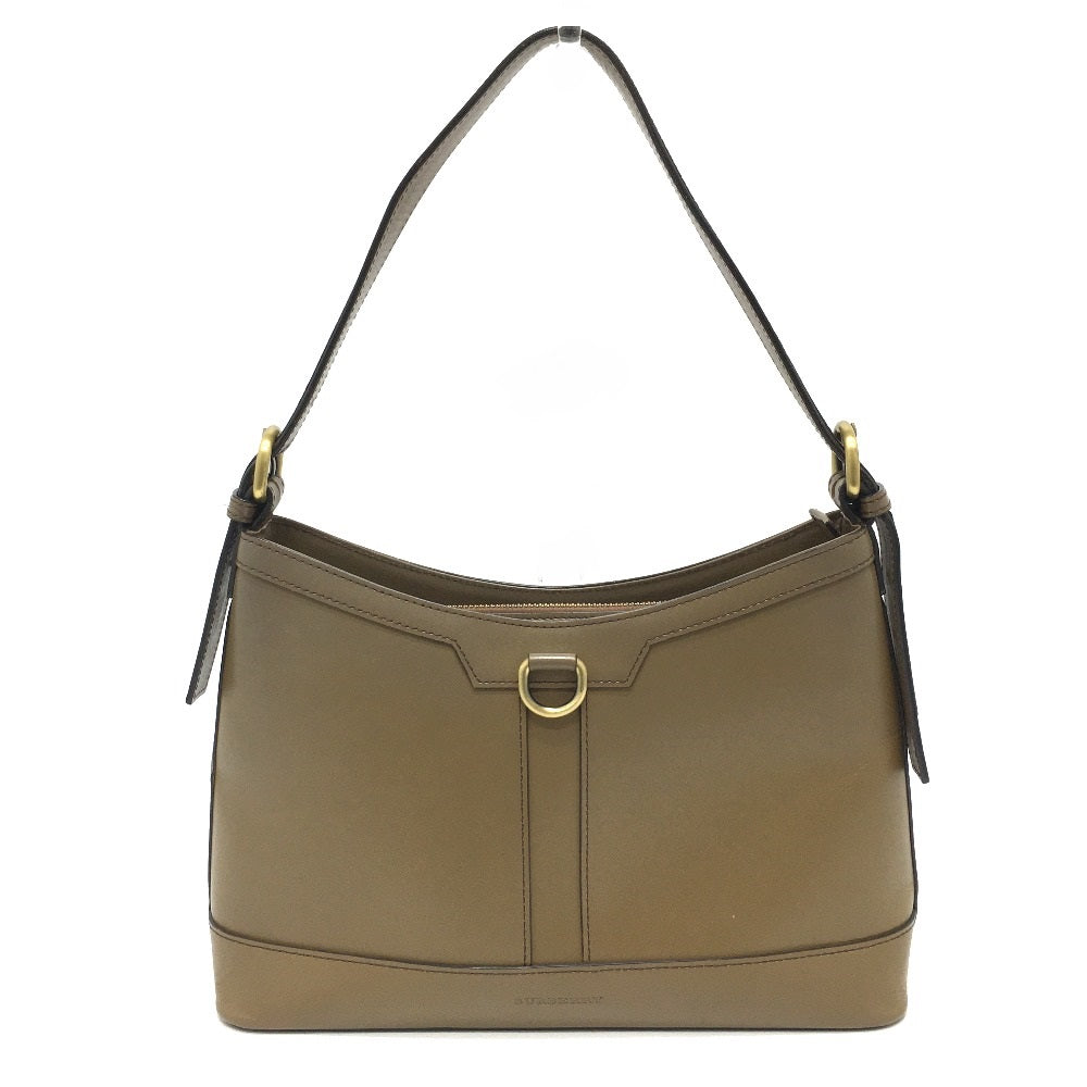 Burberry Shoulder Bag Inner Check One Belt Women Leather Brown