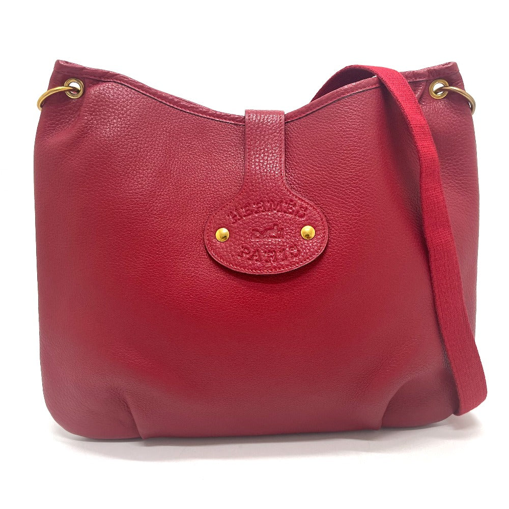 Hermes Shoulder Bag Taurillon Clemence Rodeo Women Red