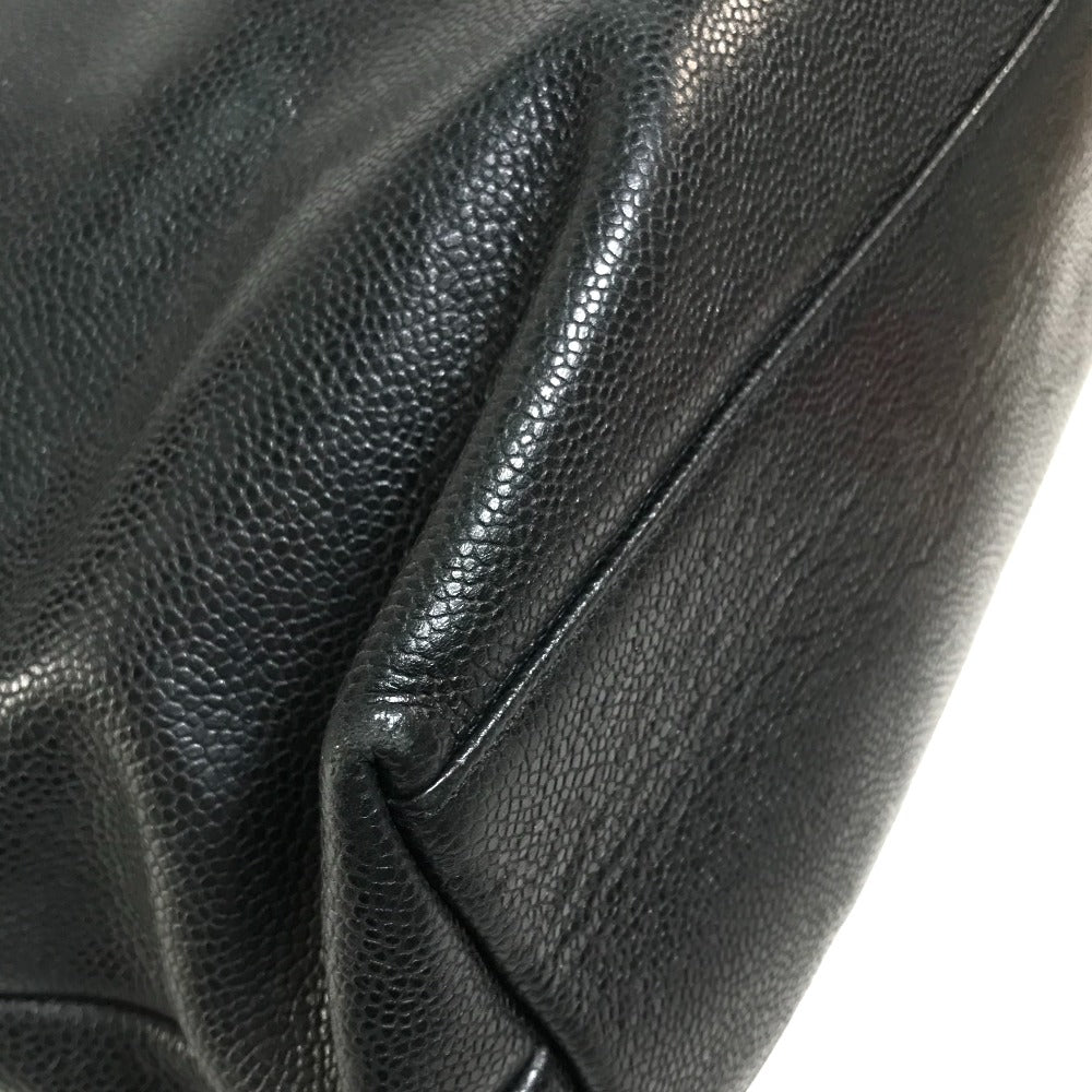 CHANEL Shoulder Bag Caviar skin black COCO Mark Coco ball Women  