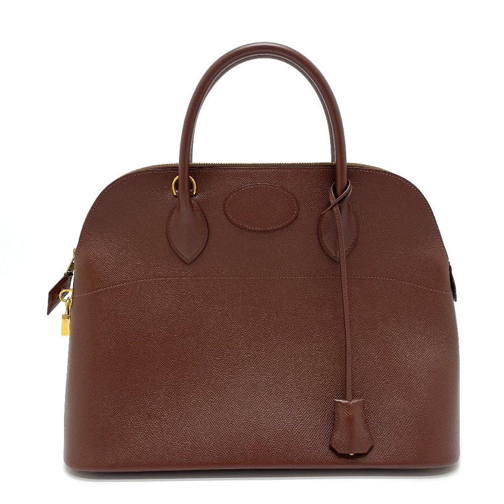 Hermes Handbag Bored Women Leather Brown Travel Bag