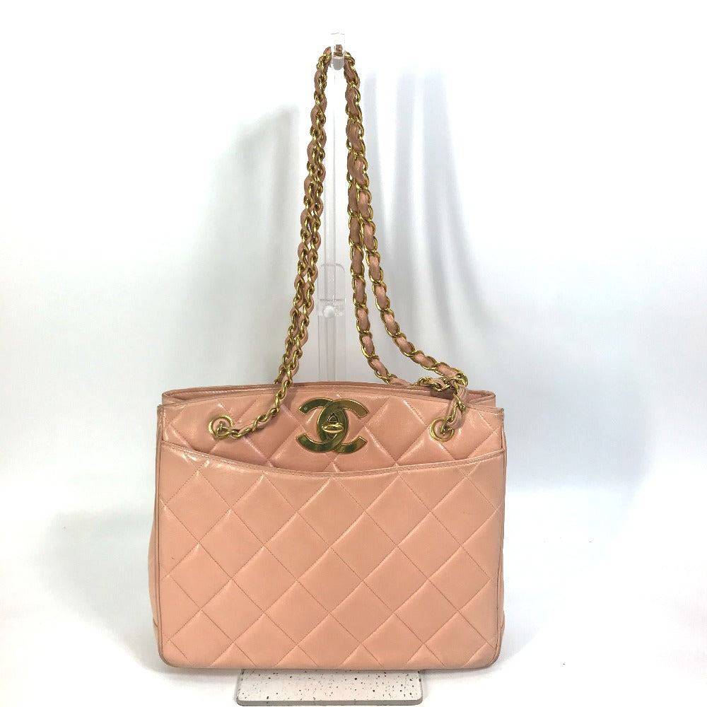 Chanel lambskin CC COCO Mark Matrasse quilting Pink Shoulder Bag