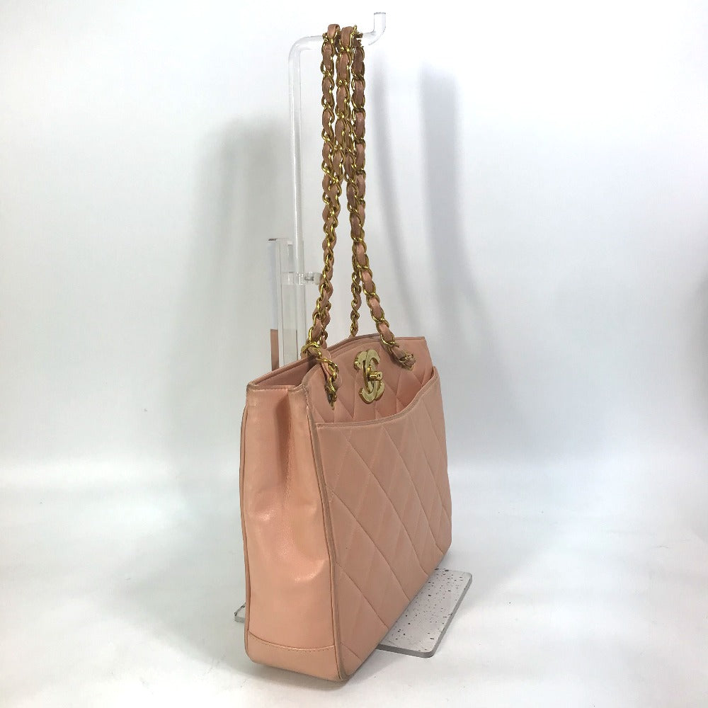 Chanel lambskin CC COCO Mark Matrasse quilting Pink Shoulder Bag