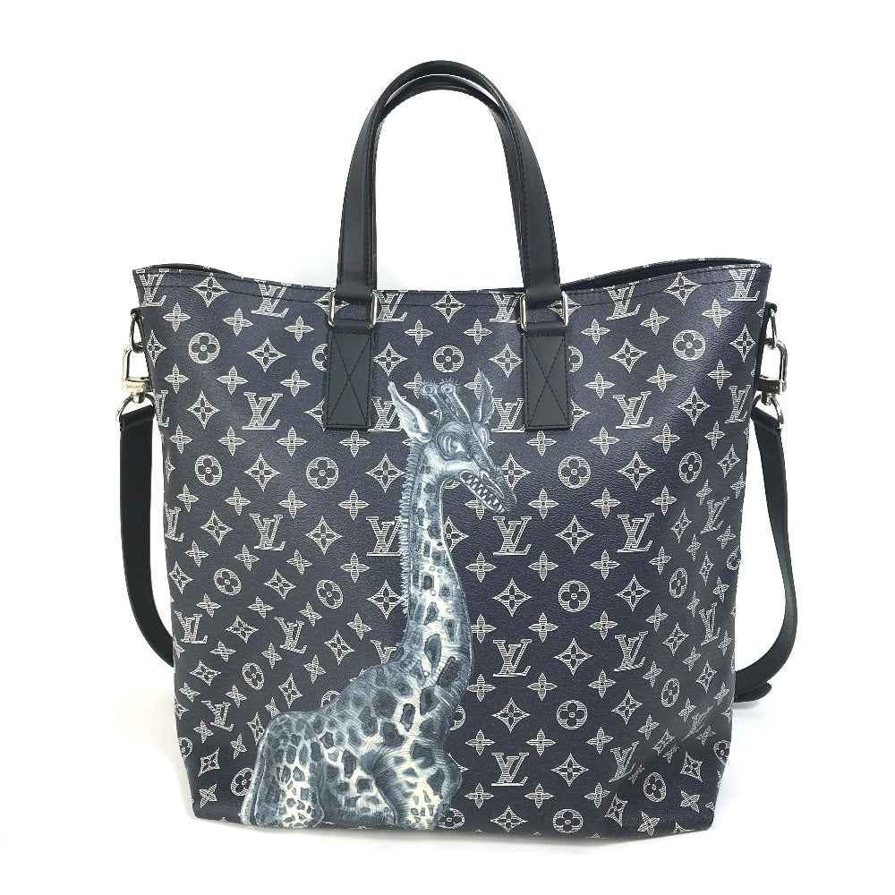 Louis Vuitton M54127 savanna Jake Dinos Monogram Canvas Navy Tote Bag