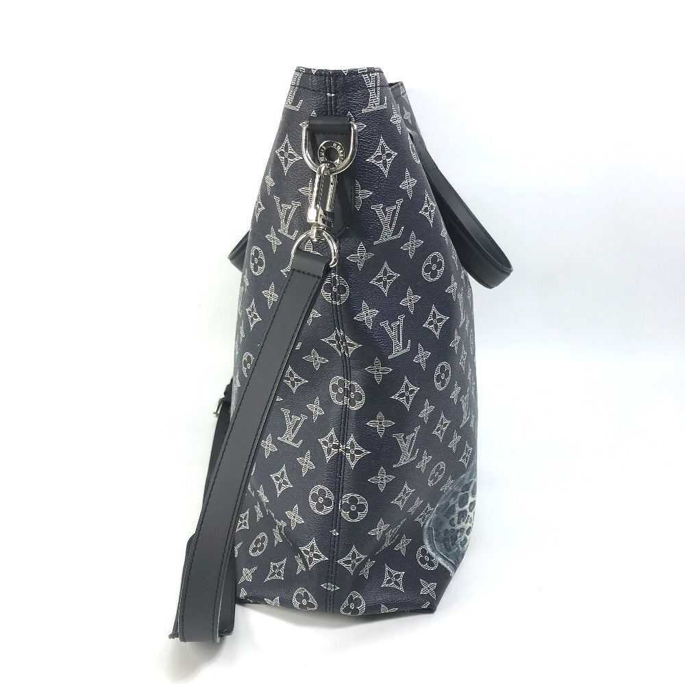 Louis Vuitton M54127 savanna Jake Dinos Monogram Canvas Navy Tote Bag