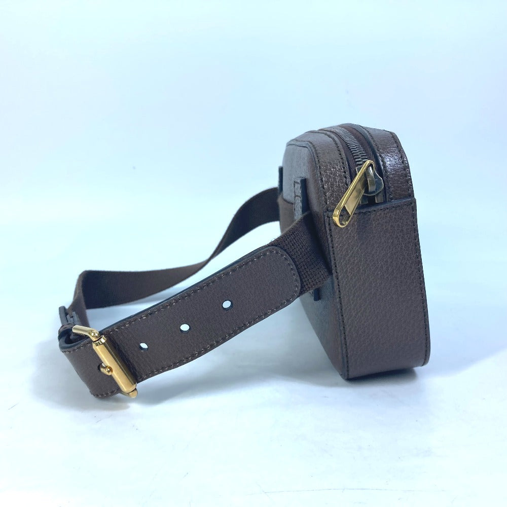 Gucci Sling cross 100th anniversary Leather Brown Logo Belt
