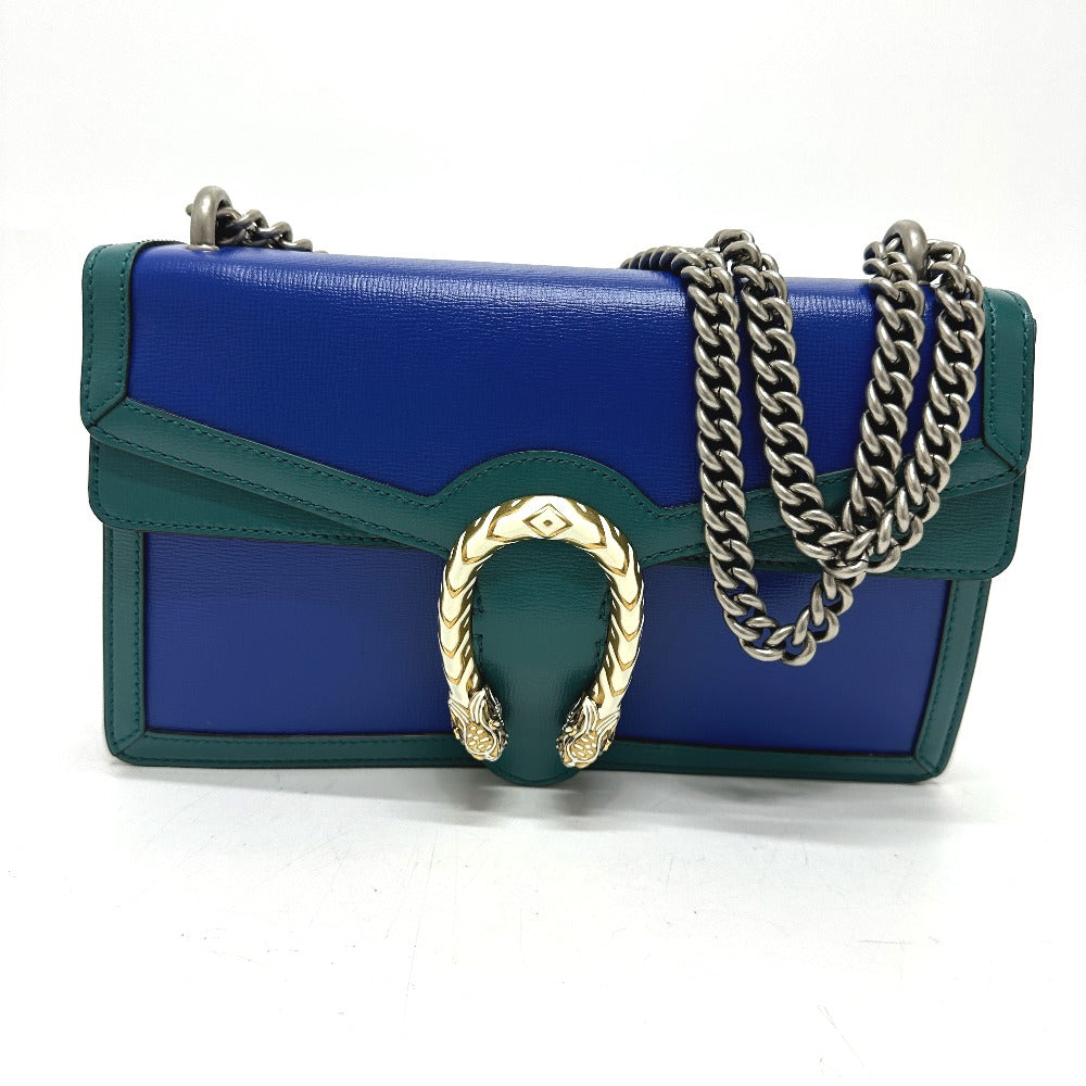 Gucci By color Duonisos Leather Blue Shoulder Bag