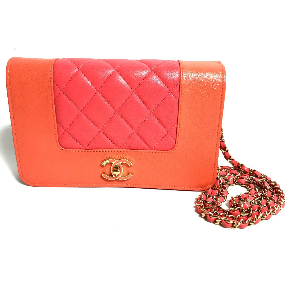 Chanel CC COCO Mark Matelasse Bicolor Mademoiselle Pink Leather Shoulder Bag