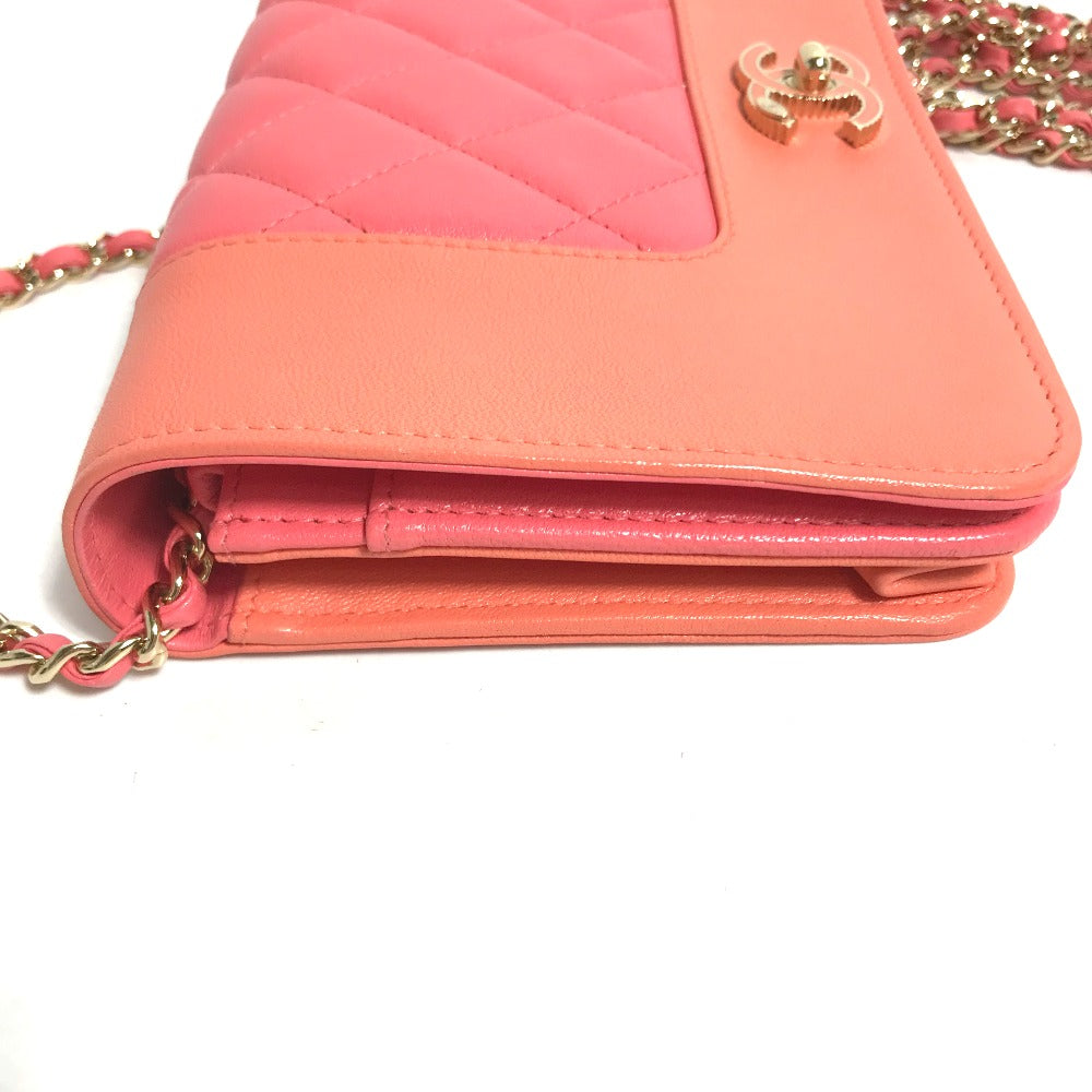 Chanel CC COCO Mark Matelasse Bicolor Mademoiselle Pink Leather Shoulder Bag