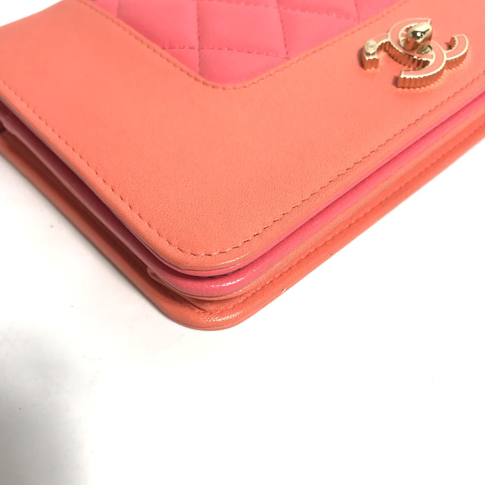 Chanel CC COCO Mark Matelasse Bicolor Mademoiselle Pink Leather Shoulder Bag