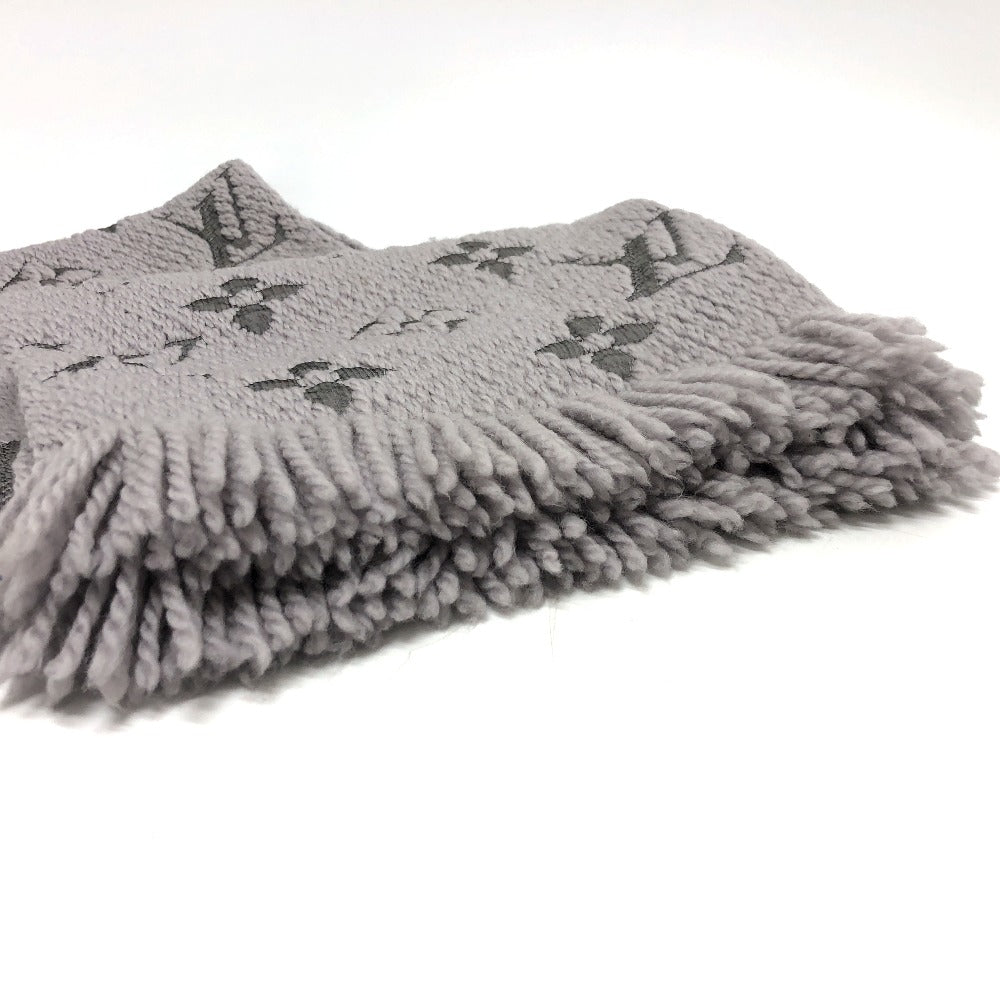 Louis Vuitton Scarf M74742 Silk fringe Echal Wool Gray