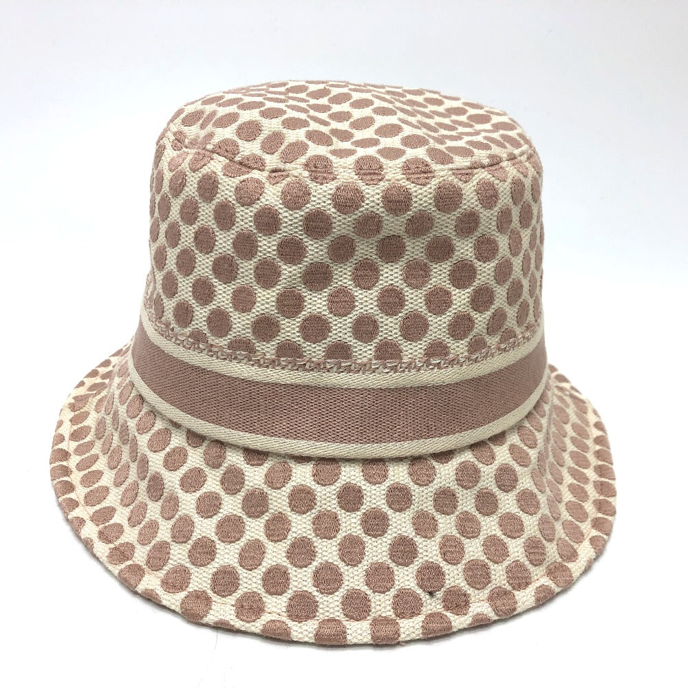 Dior Christian Hat Cotton, Polyester Dot Women Handbag Pink Logo Travel Bag