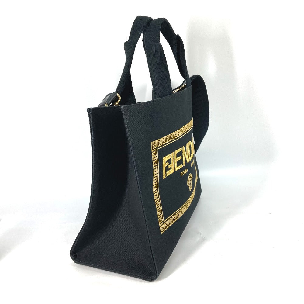 Fendi Shoulder Bag 8Bh395 Versace Collaboration Fendace Fendace Women Canvas Black