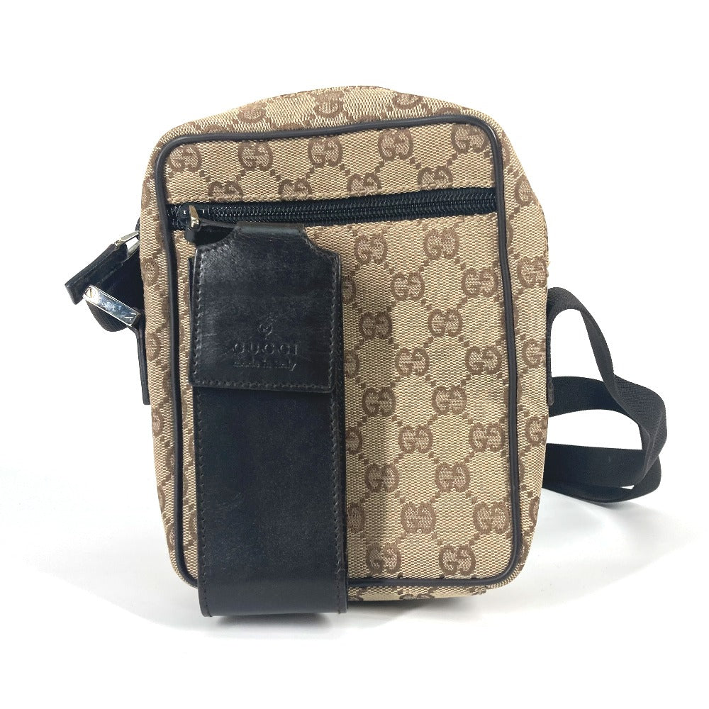 Gucci 018 Pochette GG Leather Canvas Beige Shoulder Bag