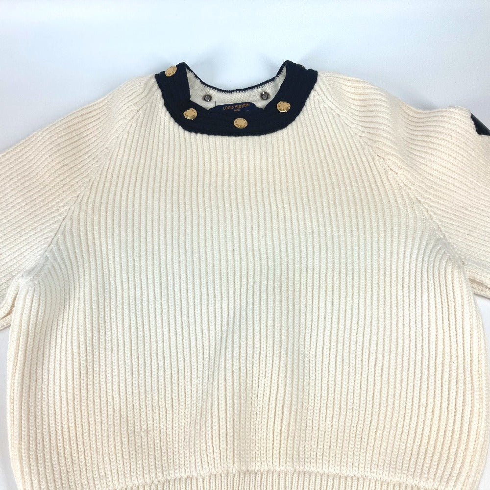 Louis Vuitton knit Polyurethane Detachable turtleneck button Wool White Handbag