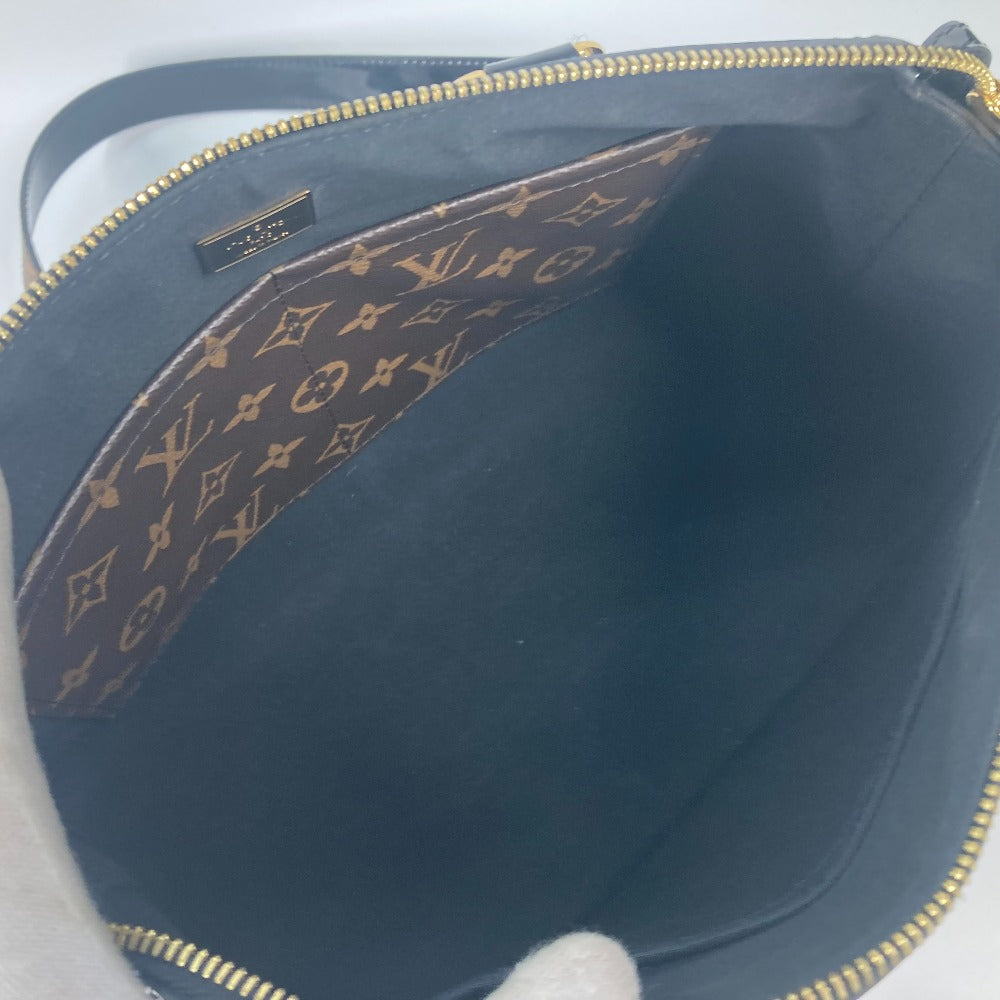 Louis Vuitton M54626 black Vernis Miroir Monogram Leather Canvas Patent Tote Bag