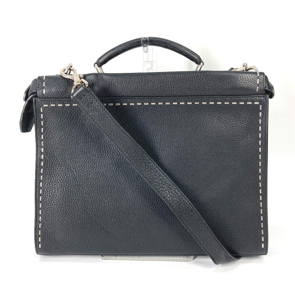 Fendi Handbag 7Va406 Shoulder Bag Crossbody Bag Selleria Peekaboo Leather Black