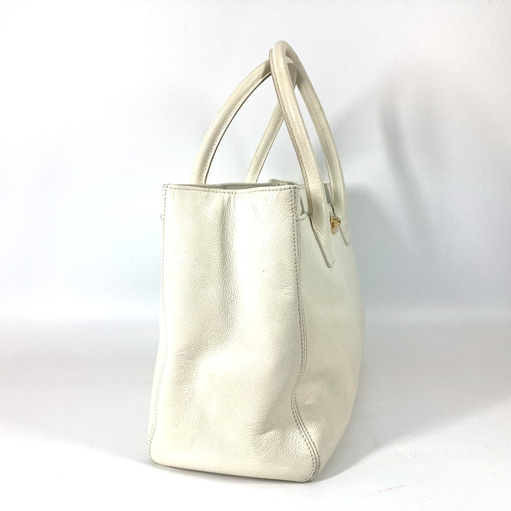 Chanel Caviar skin type Executive White Tote Bag