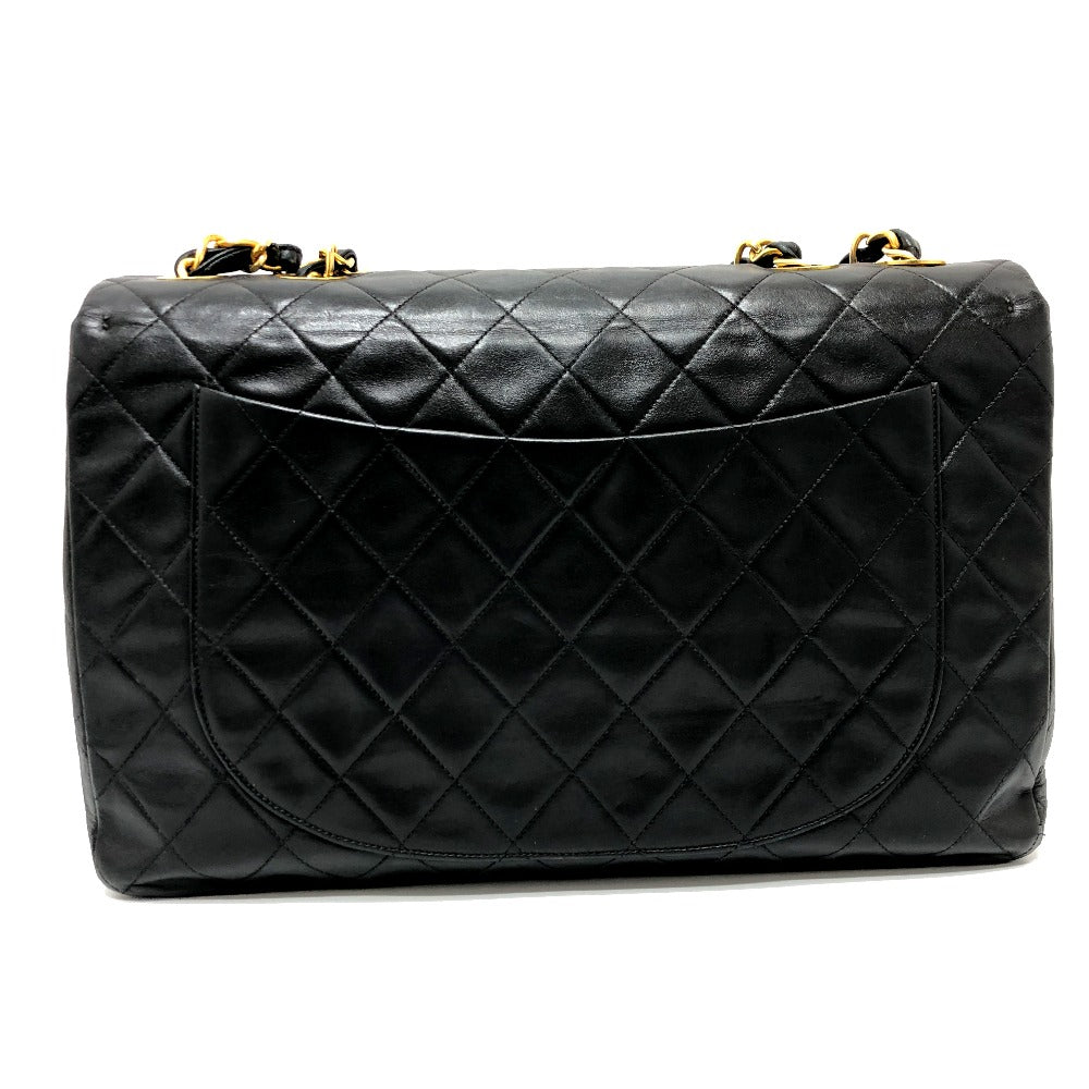 Chanel WChain Deca Trasse 34 Black Leather Shoulder Bag