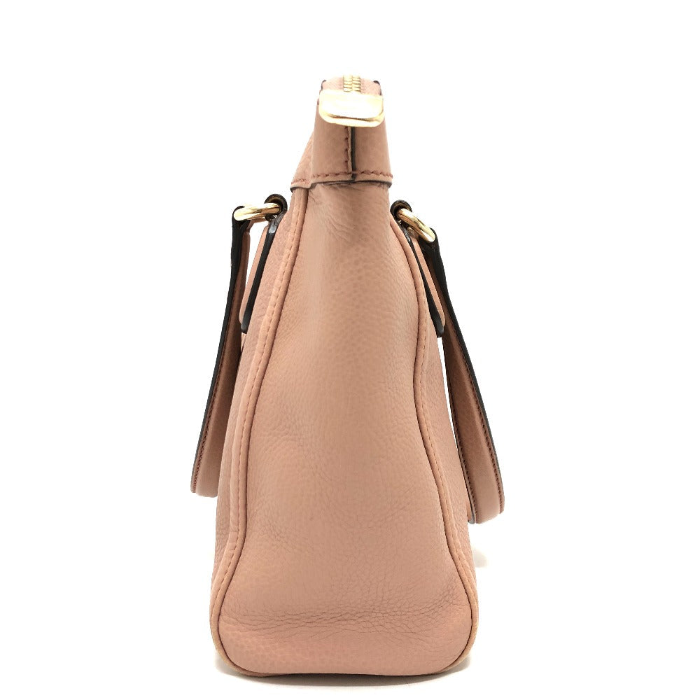 Gucci Soho Interlocking G Leather Beige Pink Handbag