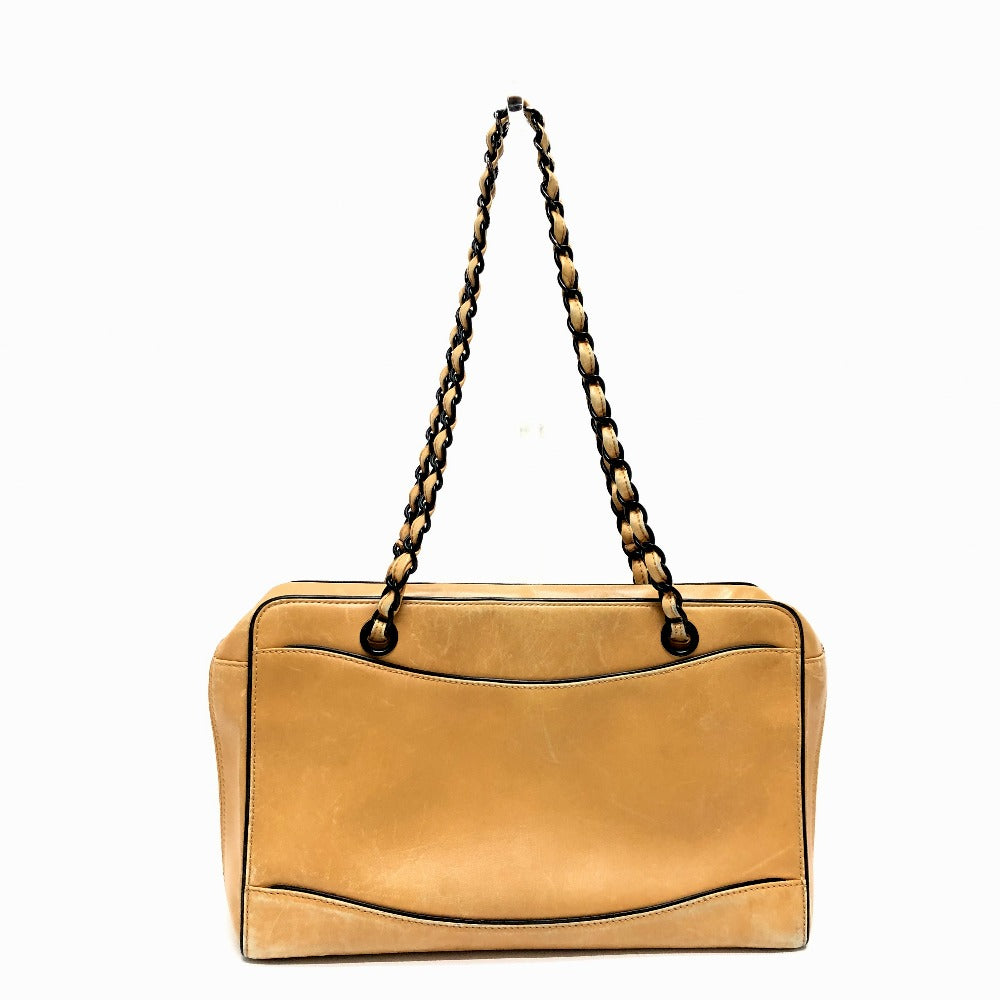 Chanel Calf COCO Mark Brown Leather Shoulder Bag